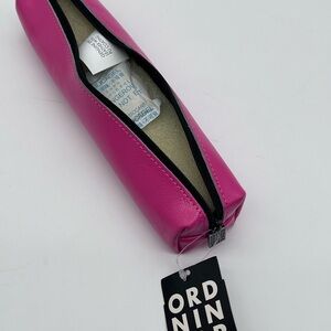 Ordning & Reda Pink Pencil Case | NWT Vegan Leather Zipper Cosmetic Pouch